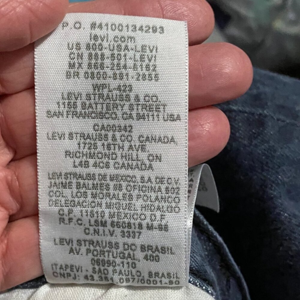 Levi's Vintage Wide Patch 501 Button Fly Original Straight Fit Faded Black Jeans - Picture 15 of 16